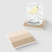 Brown Ombre Striped Stenen Onderzetter (Zijkant)