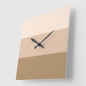 Brown Ombre Striped Vierkante Klok (Hoek)