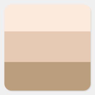 Brown Ombre Striped Vierkante Sticker