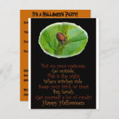 Brown Orange Araneus Halloween Party Invitation (Devant / Derrière)