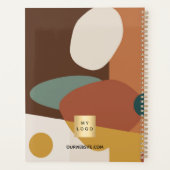 Brown orange rétro motif logo entreprise 2026 (Dos)