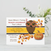 Brown Owl Invitation Kaart (Staand voorkant)