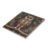 Brown Owl William Morris geïnspireerd Tegeltje (Zijkant)