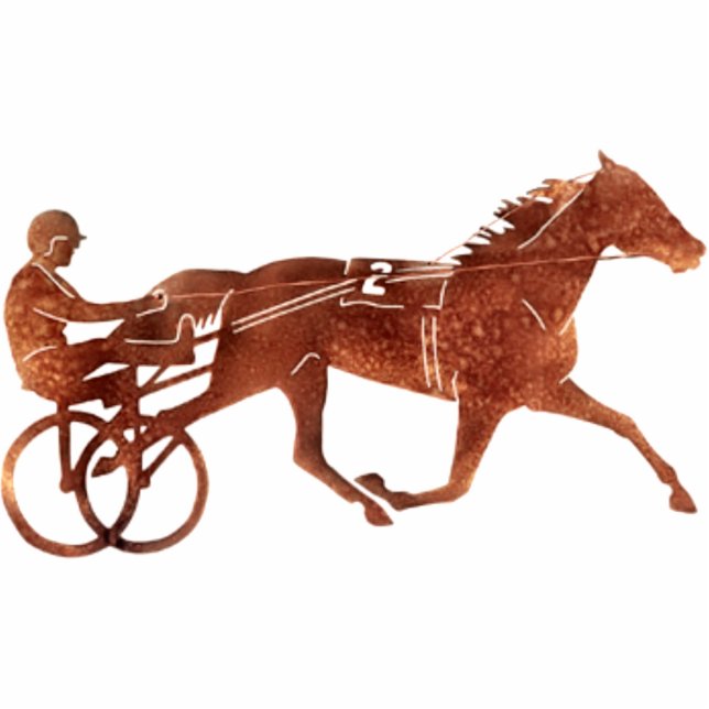 Brown Pacer Silhouette Staand Fotobeeldje (Voorkant)