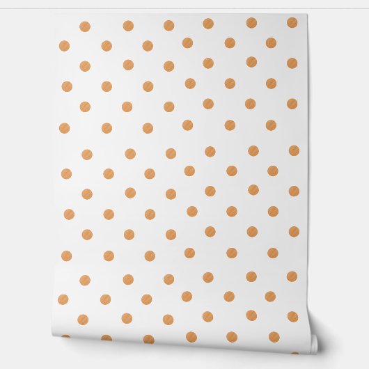 Brown Paint Streak Polka Dot Wallpaper Behang (Afrollen)