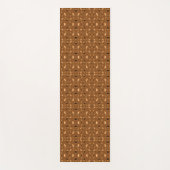 Brown patterned fabric featuring a symmetrical yogamat (Voorkant)