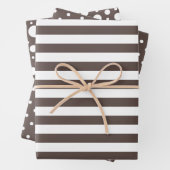 Brown Patterns Wrapping Paper Sheet Set (In situ)