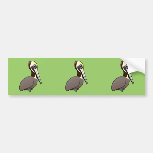 Brown Pelican Bumpersticker (Voorkant)