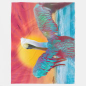 Brown Pelican ISLAND SUNSET Fleece Deken (Voorkant)