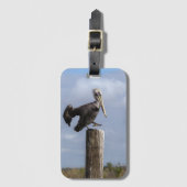 Brown Pelican Puzzle Bagagelabel (Voorkant (verticaal))