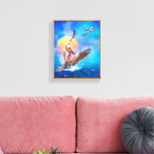 Brown Pelicans SUN KISSED ISLAND Canvas Afdruk (Insitu (Woonkamer))