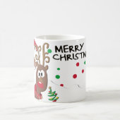 Brown Père Noël et Rudolph jouant Mug de Noël (Centre)