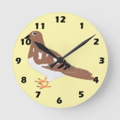 Brown Pigeon Design Ronde Klok (Voorkant)