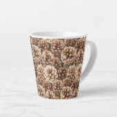 Brown Pine Cones Latte Mok (Rechterhoek)