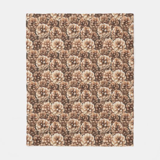 Brown Pine Cones Nature Birthday Fleece Deken (Voorkant)