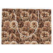 Brown Pine Cones Nature Birthday Groot Cadeauzakje (Achterkant)