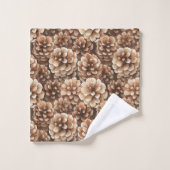 Brown Pine Cones Nature Bridal Shower (Gant de toilette)
