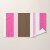 Brown & Pink White Stripe Bathroom Towel Sets  (Serviette à main)