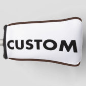 BROWN Piping Custom Golf Putter Headcover Blank (Voorkant)
