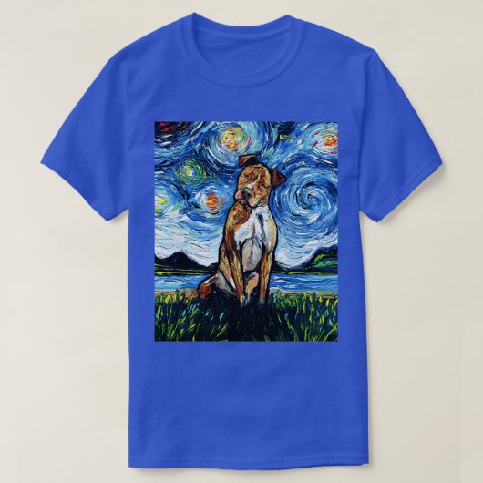 Brown Pitbull Night T-shirt (Design voorkant)