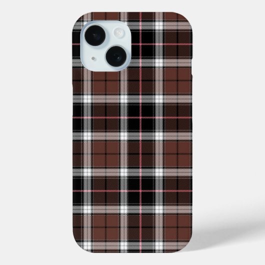 Brown Plaid Case-Mate iPhone Case (Achterkant)