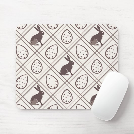 Brown Plaid Easter Muismat (Met muis)