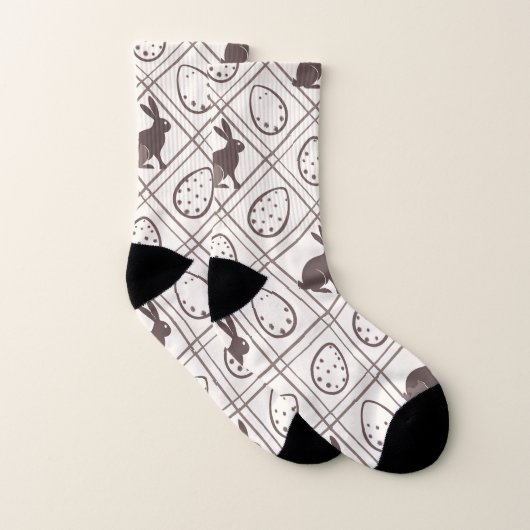 Brown Plaid Easter Sokken (Paar)