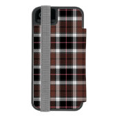Brown Plaid Incipio iPhone Portemonnee Hoesje (Agenda Achterkant)