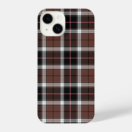 Brown Plaid iPhone Hoesje (Achterkant)
