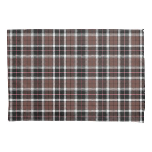 Brown Plaid Kussensloop (Voorkant)