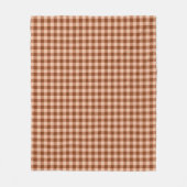 Brown Plaid Pattern Simple Rustic Gingham Fleece Deken (Voorkant)