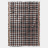 Brown Plaid Throw Blanket Deken (Voorkant Verticaal)