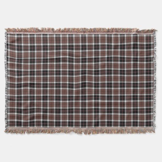 Brown Plaid Throw Blanket Deken (Voorkant)