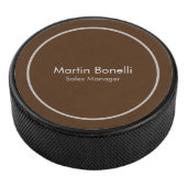 Brown Plain Eenvoudig Modern Professional Hockey Puck (3/4)