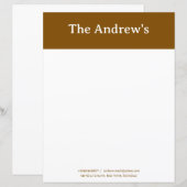 Brown Plain Simple Stationary Paper (Voorkant / Achterkant)