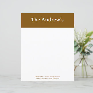 Brown Plain Simple Stationary Paper
