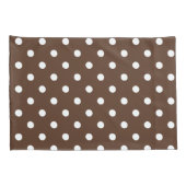 Brown Polka Dot Kussensloop (Achterkant-Rechts)