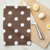Brown Polka Dot Theedoek (Quarter Fold)