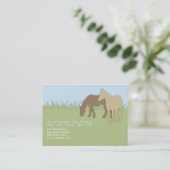 Brown Ponies Pet Sitting Carte de visite (Debout devant)