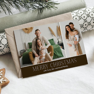 BROWN PRETTIGE Kerstmis 2 Foto bericht Feestdagenkaart