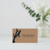 Brown Professional Tree Trimming Service Visitekaartje (Staand voorkant)