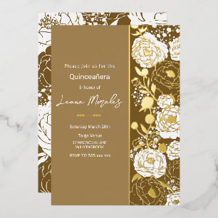 Brown Quinceañera Folie Uitnodiging