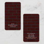 Brown Red Brick Wall Brick Creative Consultant Visitekaartje (Voorkant / Achterkant)