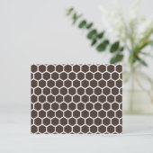 Brown Retro Colorful Modern Honeycomb Pattern Briefkaart (Staand voorkant)
