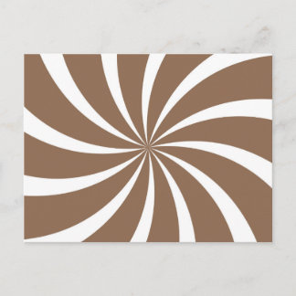 Brown Retro Colorful Modern Swirls Pattern Briefkaart