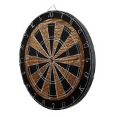 Brown Retro Custom Leather Dartbord (Voorkant Rechts)