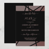 Brown Romantique Vitrail effet Carte photo (Devant / Derrière)