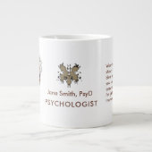 Brown Rorschach Psychology Customizable Freud Figu Extra Grote Beker (Voorkant)