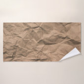 Brown rough crumpled recycled paper texture (Serviette de bain)