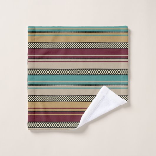 Brown, Rouille, Or, Aqua (Gant de toilette)